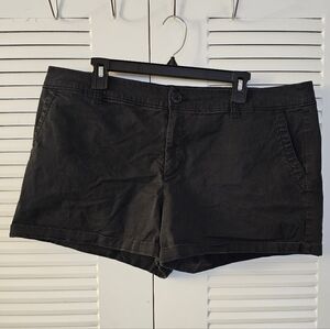 Liz Claiborne Black Cotton Shorts - Size 18